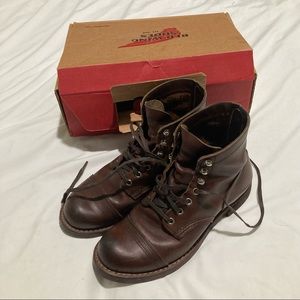 Red Wing Heritage Iron Ranger Copper Brown 8111 Leather Boots Size 7 D